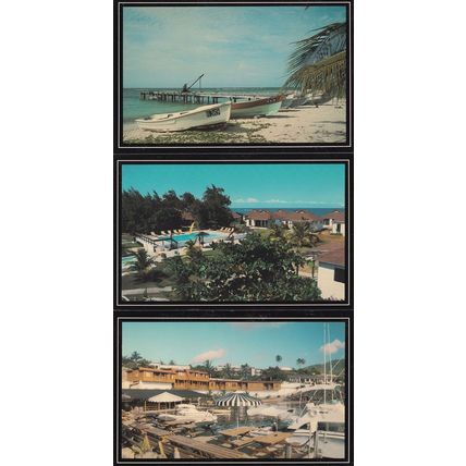 St Kitts West Indies Fishermans Wharf Holiday Village 3x Postcard s