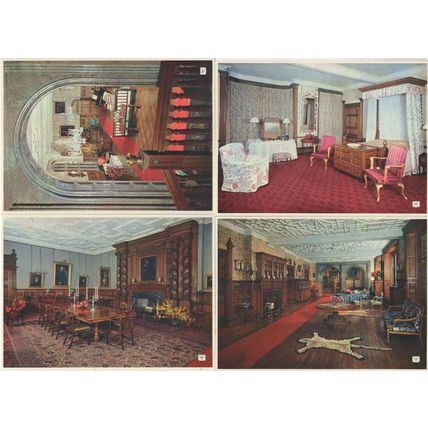 Holker Hall Lancashire 8x Rare Interior Postcard s
