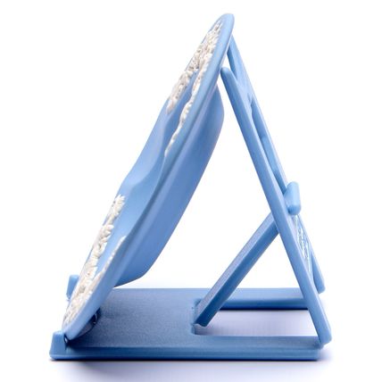 Medium Wedgwood Blue Plate Bowl Clip Display Stand x 2
