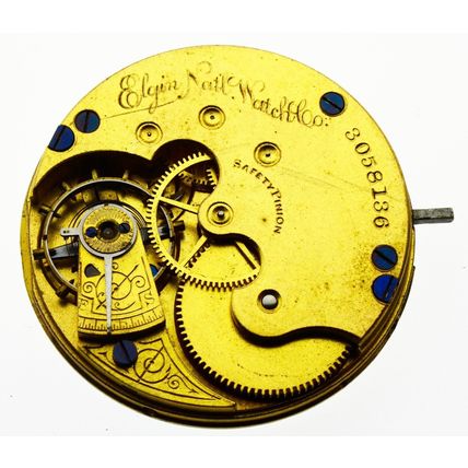 Elgin Grade 95 Size 6s = 34.6 mm 7 Jewels Vintage Watch Movement Parts Repair