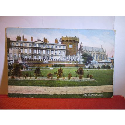 THE CASTLE, CO. DUBLIN, IRELAND used antique postcard 1908? pm =