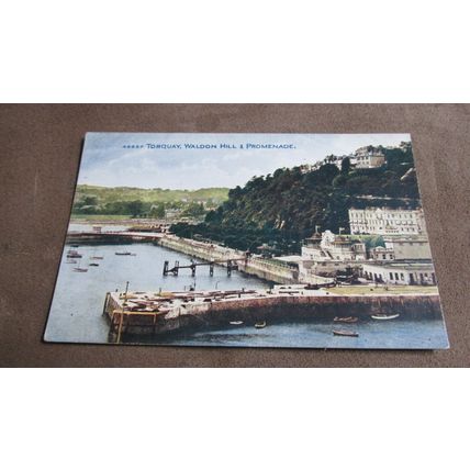 Early Photochrom Postcard - Waldon Hill & Promenade, Torquay - Devon
