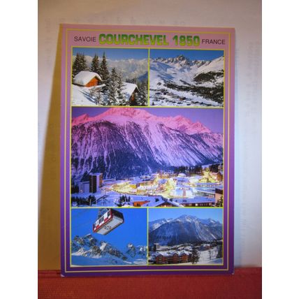multiview, COURCHEVEL 1850, SAVOIE, FRANCE used postcard 1992 postmark =