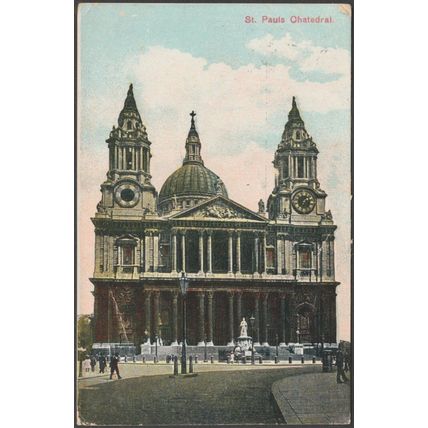 St Paul's Cathedral, London, 1913 - Postcard