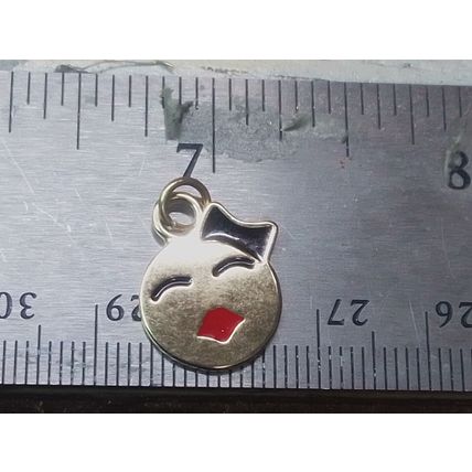 Smiley Face Charms Gold Emoji Pendants, Charms 1.65 each free shipping