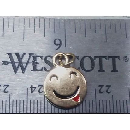 Smiley Face Charms Gold Emoji Pendants, Charms 1.65 each free shipping