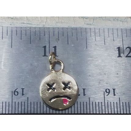 Smiley Face Charms Gold Emoji Pendants, Charms 1.65 each free shipping