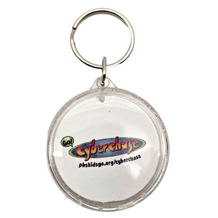 Cyberchase Kids Cartoon Clear Acrylic Keychain Charm Fob Purse Bag Luggage