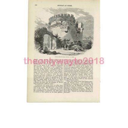 Tower Tomb of Cecilia Metella, Rome, Italy, Book Illustration (Print), c1858