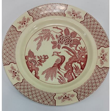 Wood & Sons Yuan Pink Dinner Plate Exotic Bird - 10 1/4"