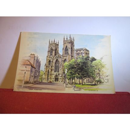 YORK MINSTER by Williamson, 1972 used postcard by E T W Dennis 1984 pm =