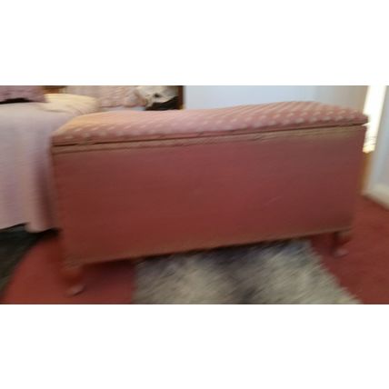 Vintage 1950's Large Wicker Look Blanket Box