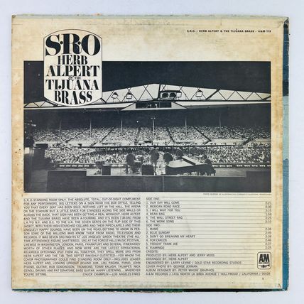 Herb Alpert & The Tijuana Brass – S.R.O. Vinyl LP Record Album SP-4119