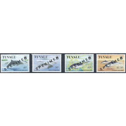 Dolphins & Porpoises optd Specimen - Tuvalu 1998 - MNH - SG 813/6s