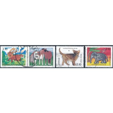 Rebate, Centenary of Kamratposten - Sweden 1992 - F H - MiNr 1717/20