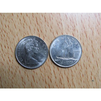 1978 Queen Elizabeth ll 10 Cents Canada Coin