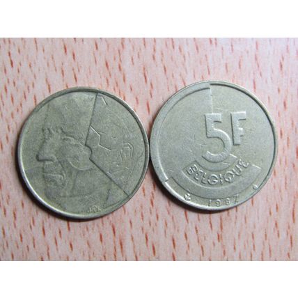 Belgium 1987 5 Franc Belgique (French Text) Coin