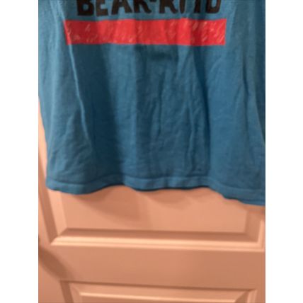 Hybrid Apparel Boys Short Sleeve T-Shirt Graphic Bear-Rito Size M Blue