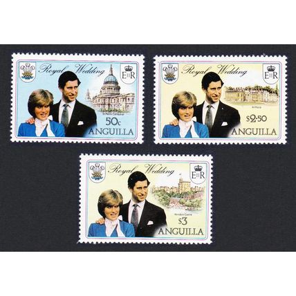 Anguilla Charles and Diana Royal Wedding 3v 1981 MNH SG#464-466 Sc#444-446