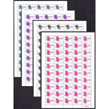 Macao Macau Lucky Numbers 4v Full Sheets 1997 MNH SG#969-972 MI#894-897
