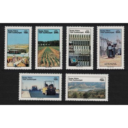 Turkish Cyprus Modern Development 3rd series 6v 1989 MNH SG#258-263