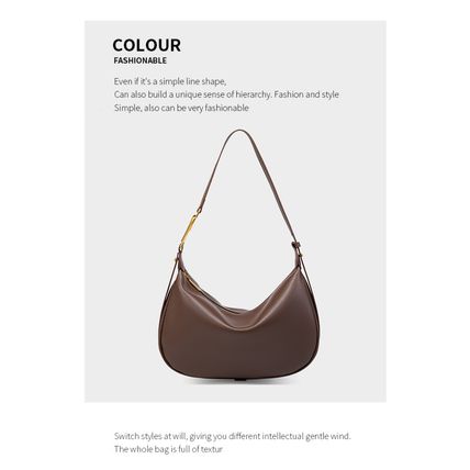 Genuine Leather Women's Crossbody Purse Handbag Brown
