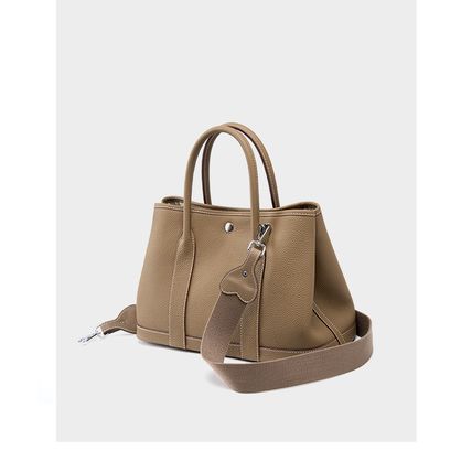 Women Genuine Leather Tote Bag Handbags Bronze