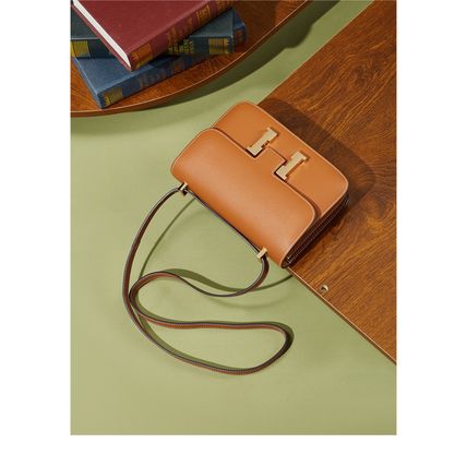 Women Genuine Leather Crossbody Bag Luxury Handbag Brown