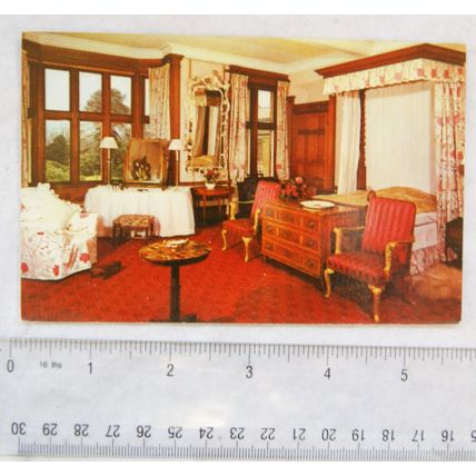 old postcard Holker Hall, Queen Mary's Bedroom