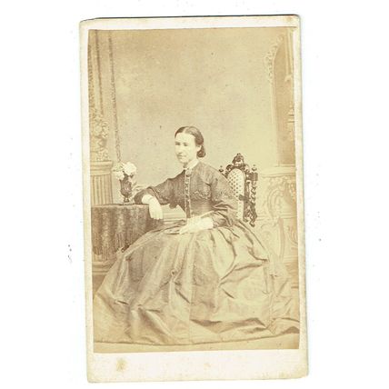 Victorian cdv photo woman seated Plymouth photographer