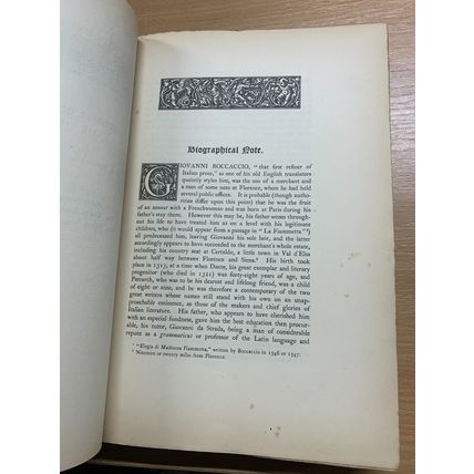 RARE* 1893 G BOCCACCIO "THE DECAMERON" LIMITED EDITION VOLS 1 & 2 BOOKS (EV5)