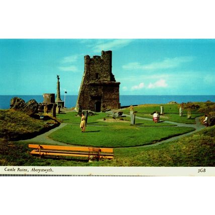 Castle Ruins, Aberystwyth Wales, 3GB Harvey Barton, Postcard