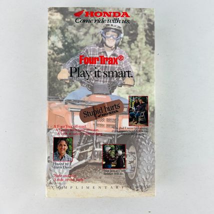 Honda Four Trax Play It Smart "Stupid Hurts" VHS Video Tape