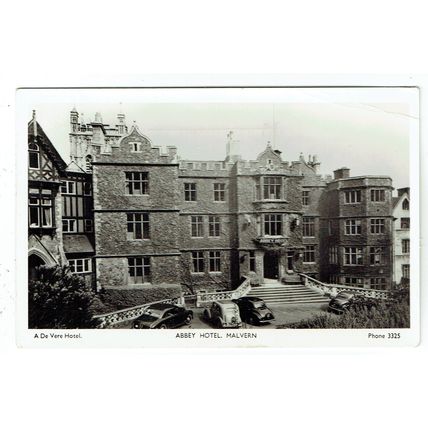 Worcestershire postcard Abbey Hotel Malvern
