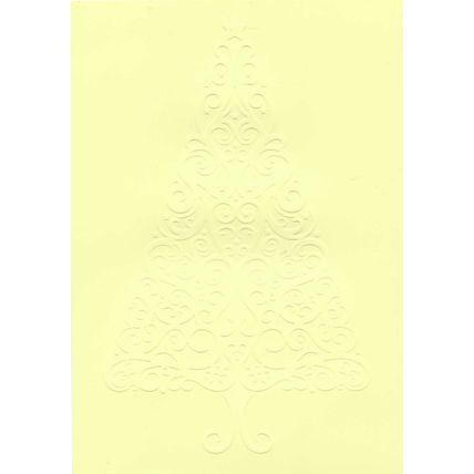 5"x7" Embossed Card. 10 Sheets. Christmas Tree (22). Cardmaking Scrapbooking