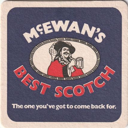 BEER MAT - McEWANS BREWERY - BEST SCOTCH/DRINK & RIDE - (Cat No 118) - (1984)