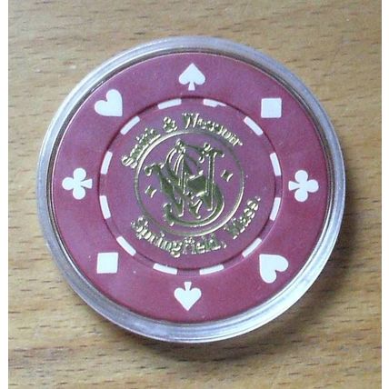 Smith & Wesson Poker Chip Golf Ball Marker - Red