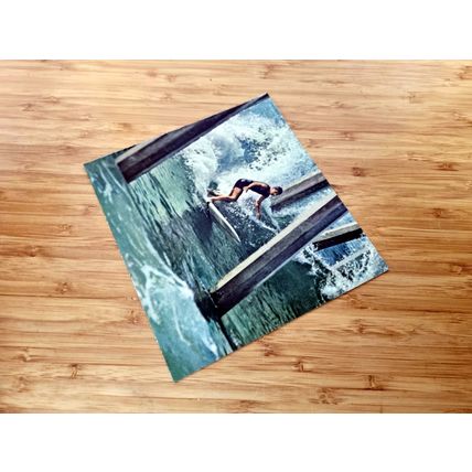 1960s Surfing Photo Magazine Print, Californian Surfer Riding Waves
