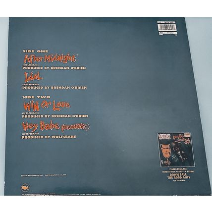Wolfsbane - After midnight 12" single + 2 cartoon biography comics DEFA1412