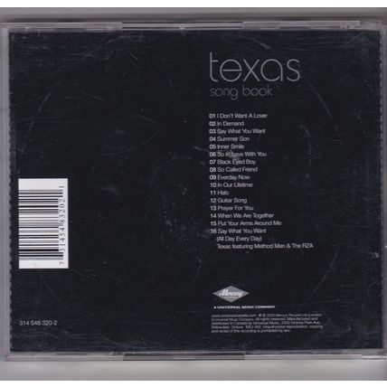 Texas : Songbook. (2000) CD album