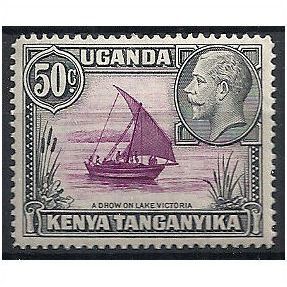 KUT 1935 SG116 50c Bright Purple & Black Mounted Mint . . .