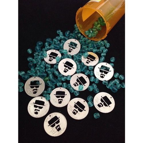 Breaking Bad Heisenberg Walter White BrBa Image New Mexico Cut Coin Ball Marker