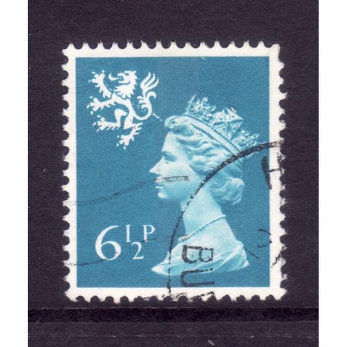 GREAT BRITAIN SCOTLAND 1976 SG S23 6 1/2p GREENISH BLUE FINE USED#3
