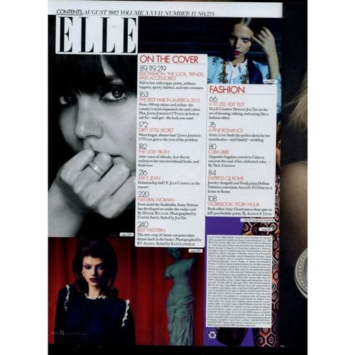 2012 Elle Magazine KATIE HOLMES cover " UNLEASHES HER NEW SEXY SIDE "