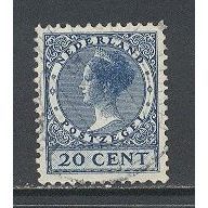 Netherlands.SG322C 20c Queen Wilhelmina (Blue).Fine Used.Sept15