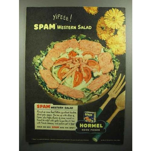 1945 Hormel SPAM Ad - Western Salad