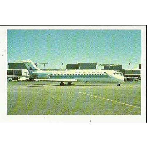 Aviation NORTH CENTRAL DC-9-31 Postcard by Mary Jayne (MJ406)