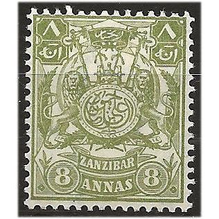 Zanzibar 1904 SG219 8a Olive-Green Mounted Mint. ..