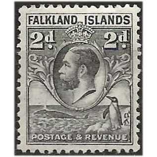 Falkland Islands 1929 SG118 2d Grey Mounted.Mint . ..