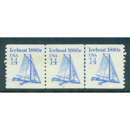 2134 14c Iceboat Very Fine MNH Dry Gum PNC 1/3 W0407